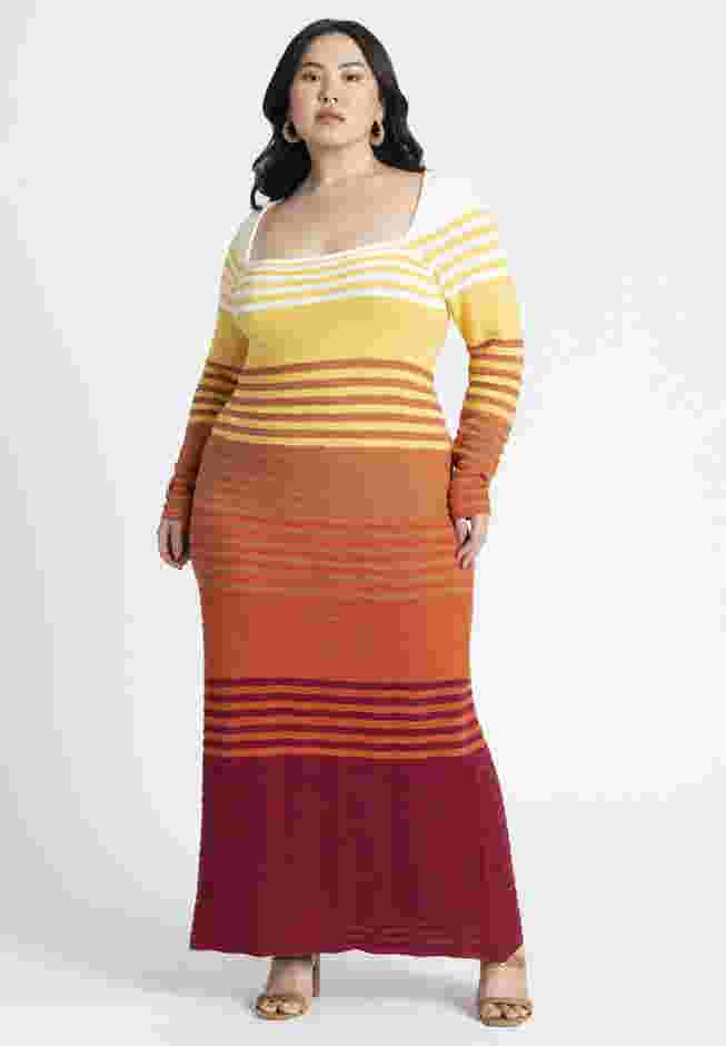 Crochet Multicolor Maxi Dress image number 4