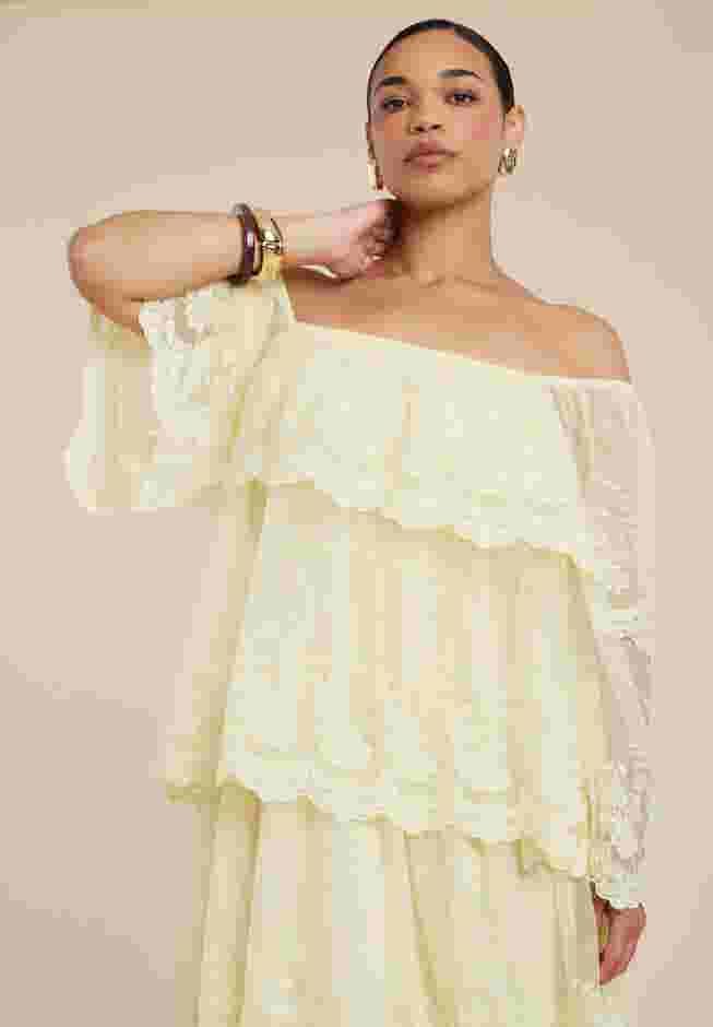 Tiered Lace Maxi Dress image number 1