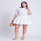 Mini Bubble Hem Skirt image number null