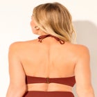 Ruched Ring Bandeau Bikini Top image number null