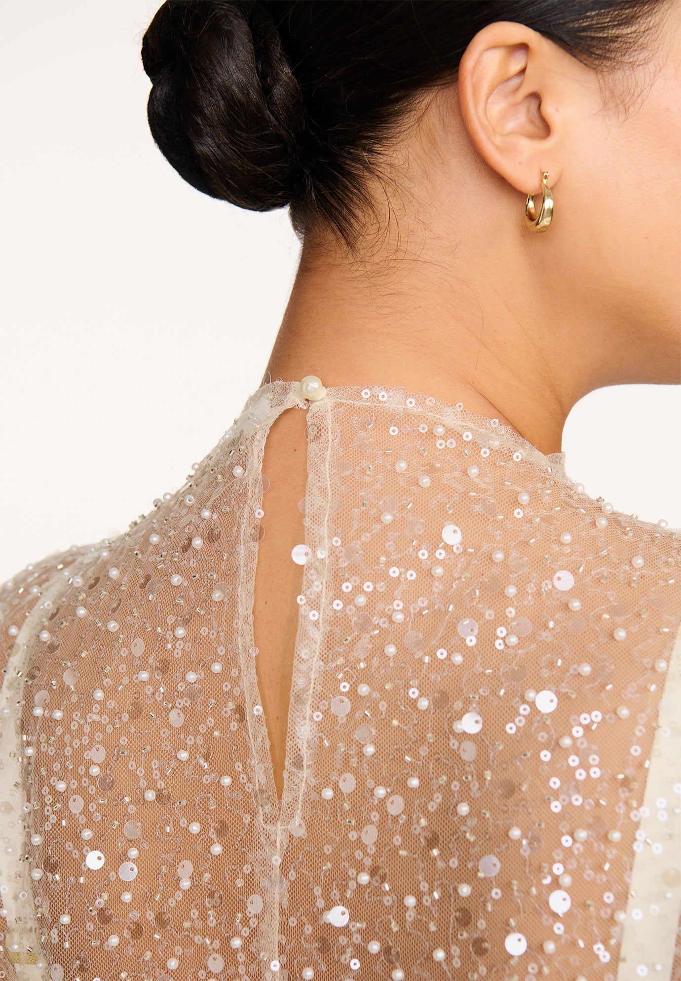 The Mock Neck Mini Dress- Sequin image number 4