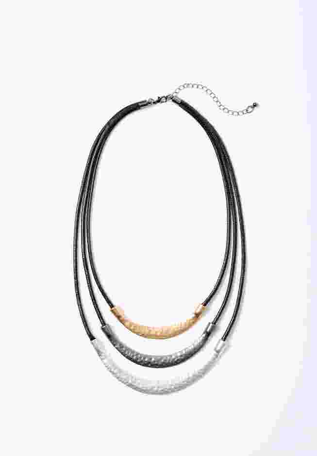 3 Row Multi Metal Necklace image number 0