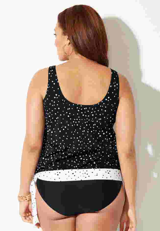 Side Tie Blouson Tankini Top image number 1