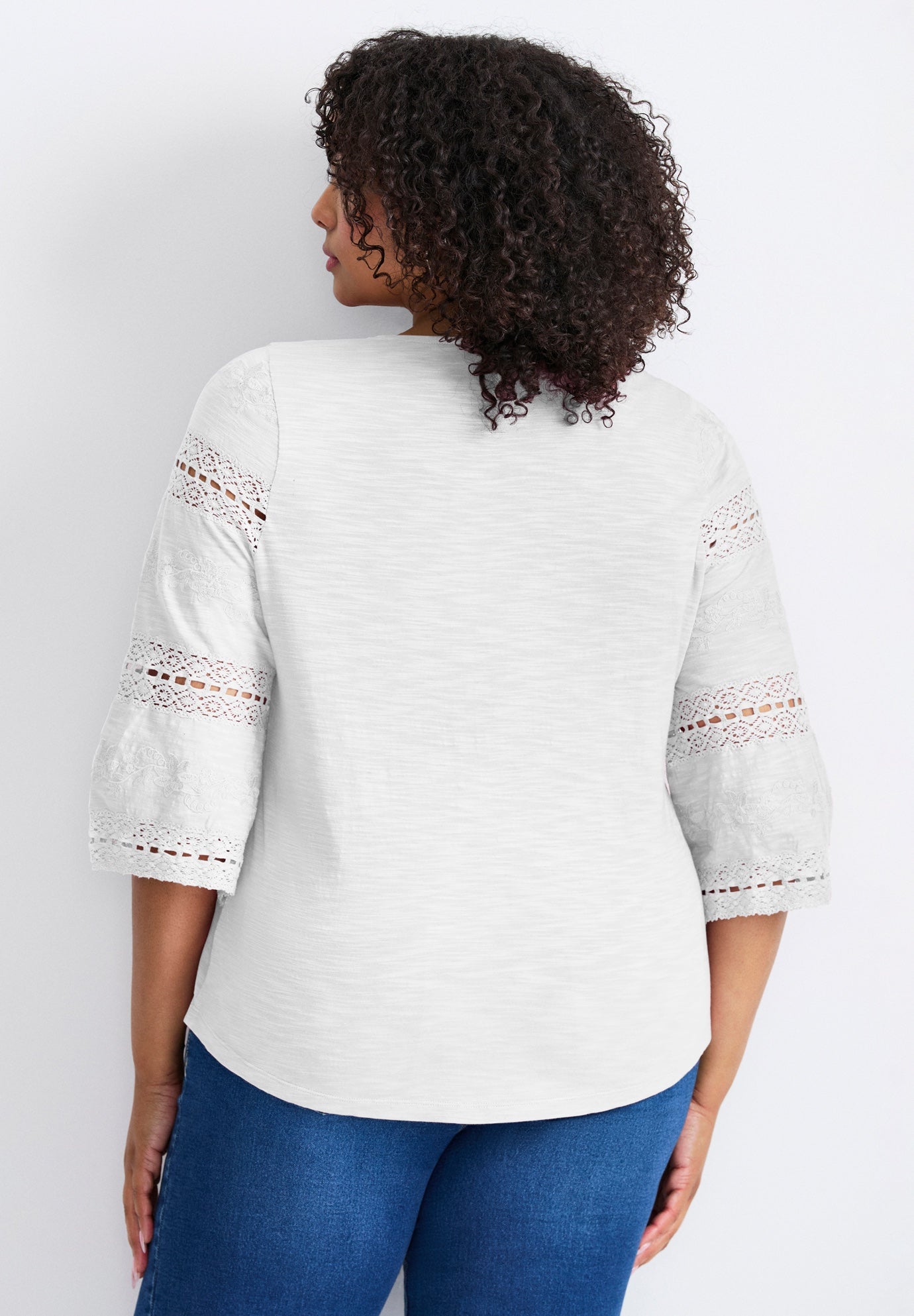 Eyelet Trim Tee image number 1