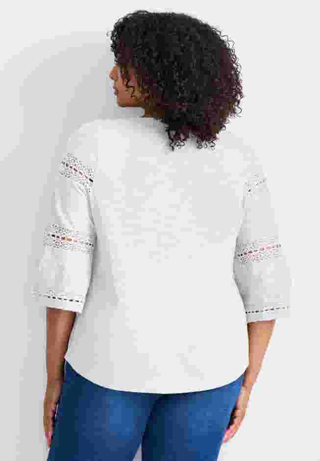 Eyelet Trim Tee image number 1