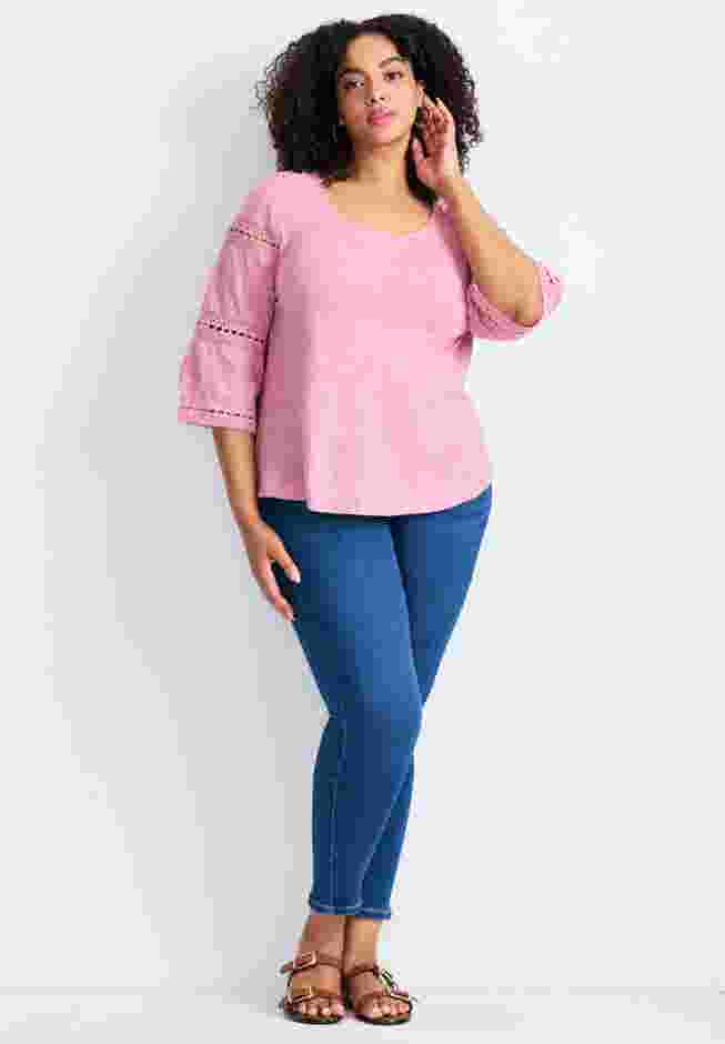 Eyelet Trim Tee image number 3