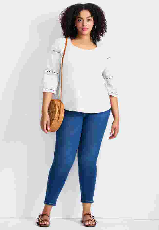 Eyelet Trim Tee image number 0