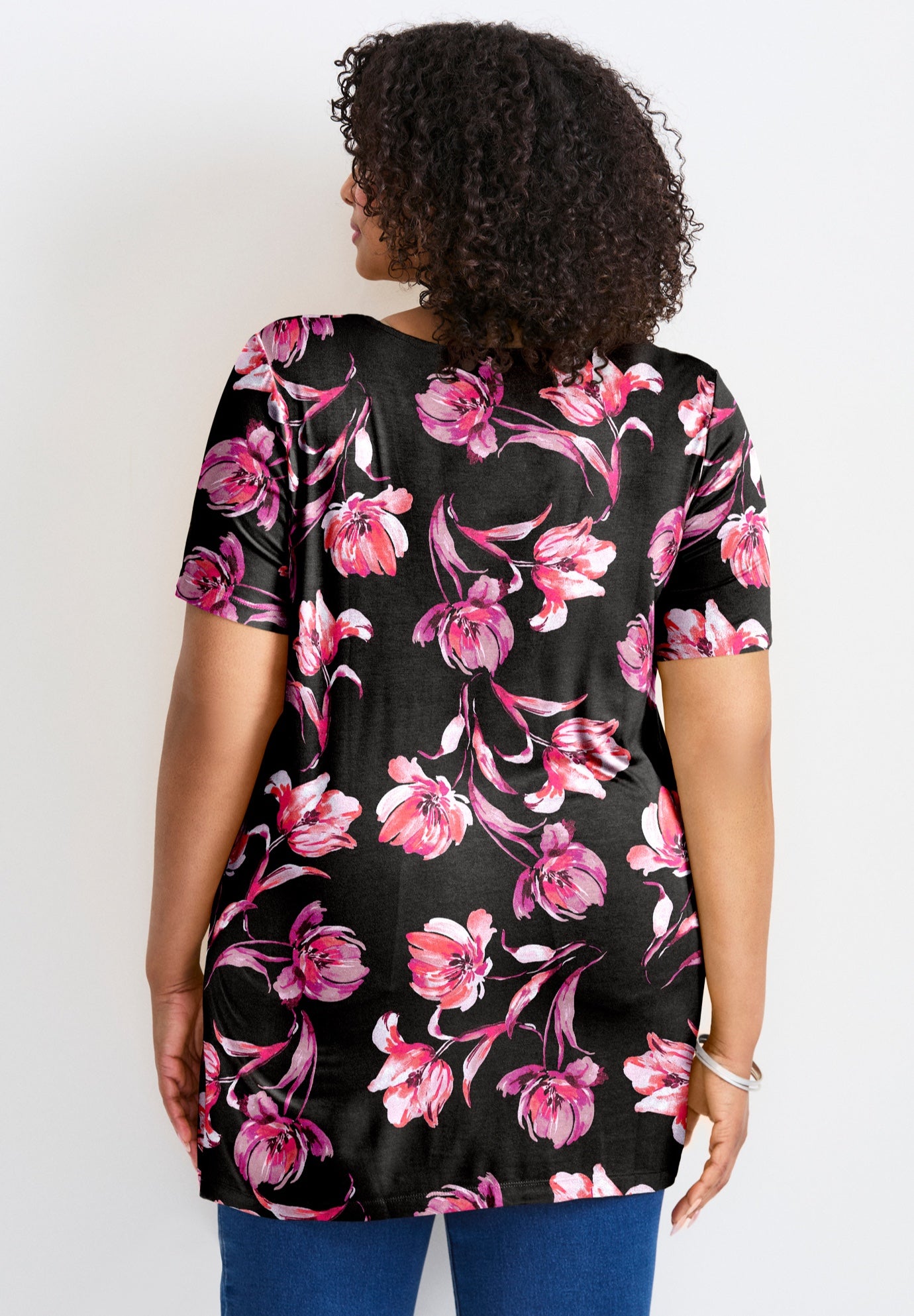 Button Detail Tunic Tee image number 1