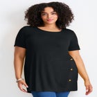 Button Detail Tunic Tee image number null