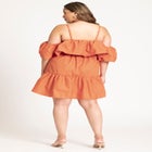 Off The Shoulder Ruffle Mini Dress image number null