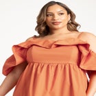 Off The Shoulder Ruffle Mini Dress image number null