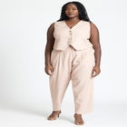 Pleat Detail Straight Leg Pant image number null