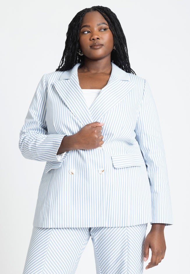 Pinstripe Blazer image number null