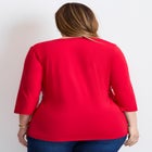 Side Ruched Faux Wrap Top image number null