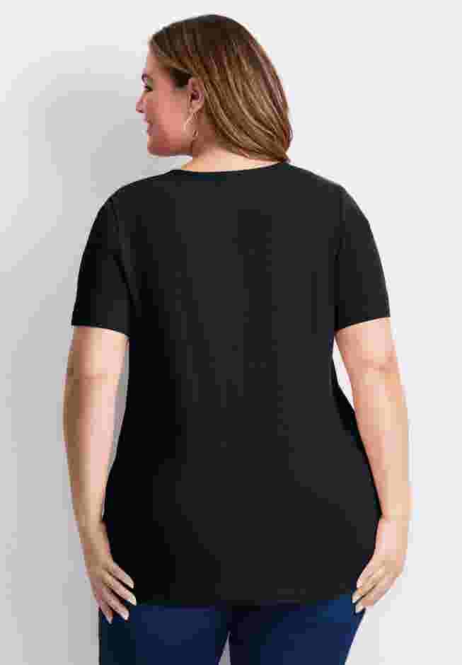 Triple Keyhole Short Sleeve Tee image number 1