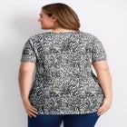 Triple Keyhole Short Sleeve Tee image number null