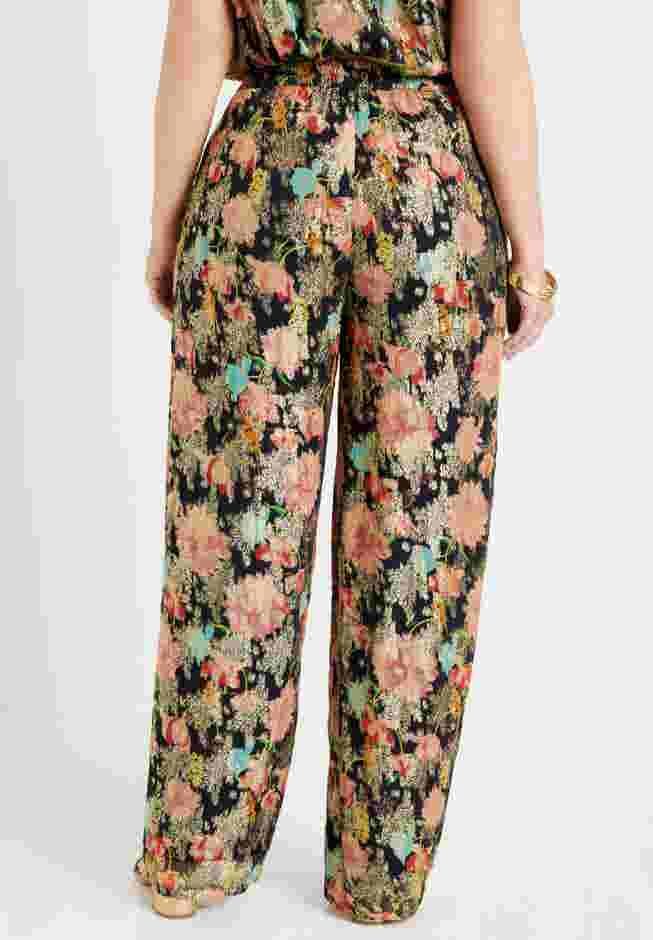Wide-Leg Printed Trousers image number 1