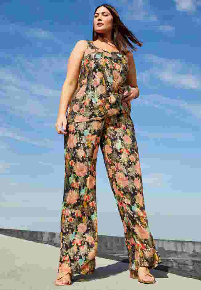 Wide-Leg Printed Trousers image number 0