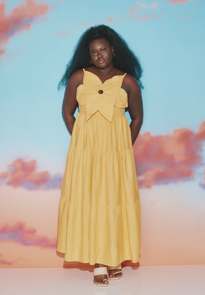 Flower Bustier Maxi Dress image number 4