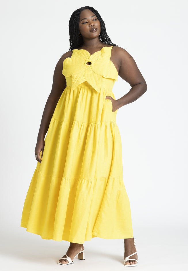 Flower Bustier Maxi Dress image number 3