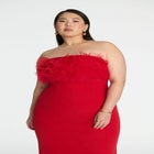 Tulle Bodice Column Dress image number null