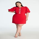 Rhinestone Heart Mini Dress image number null