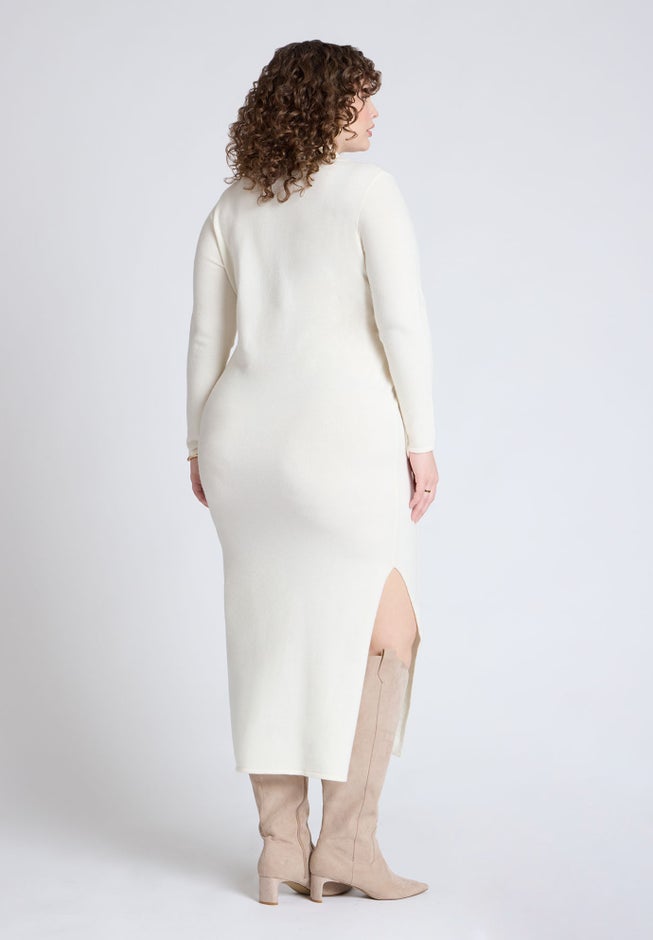Scarf Sweater Dress image number null