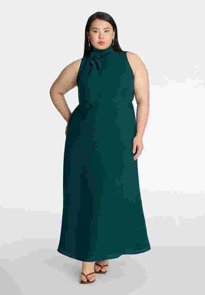 Tie Neck Maxi Dress image number 0