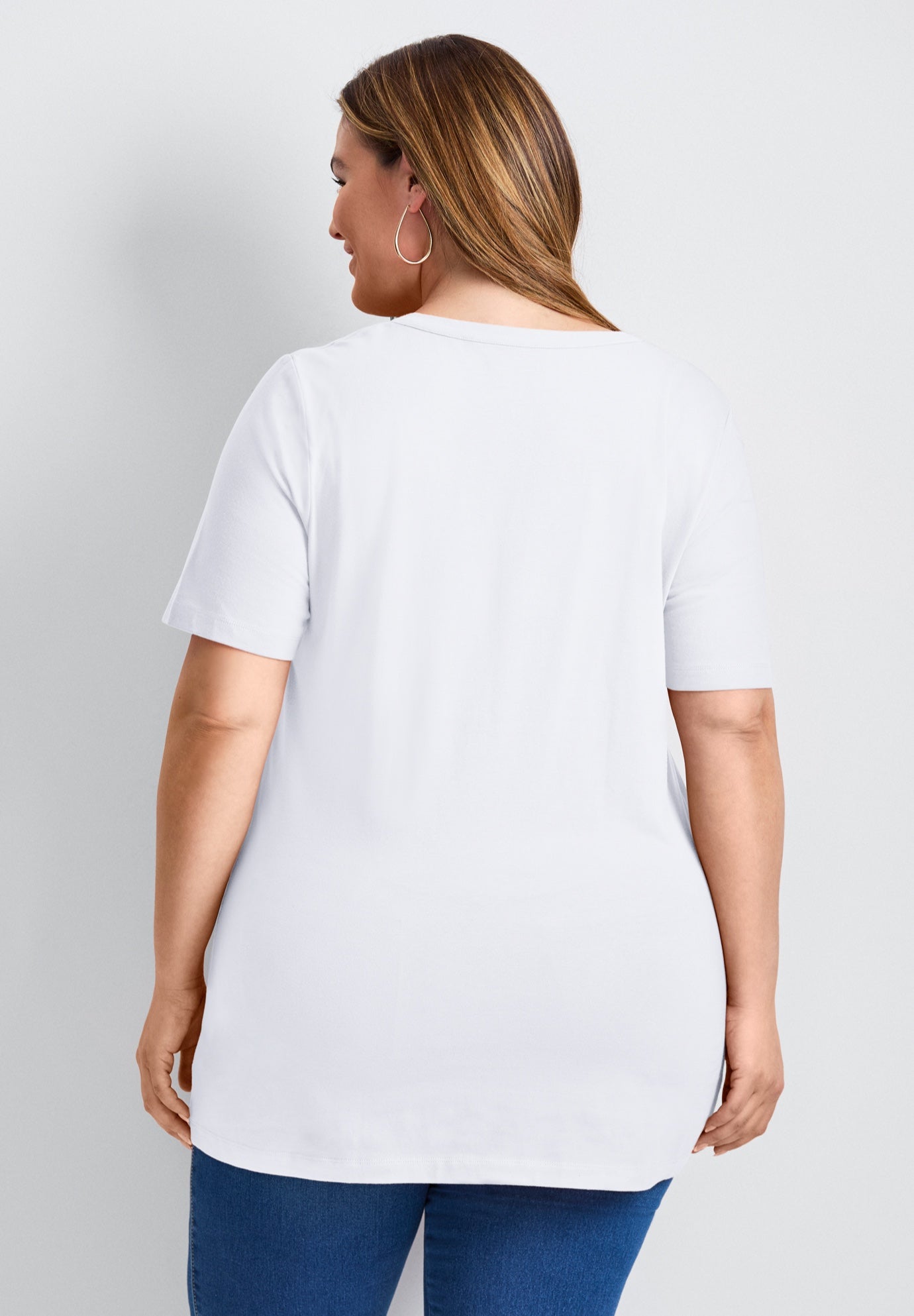 Short Sleeve Henley Tunic image number 1