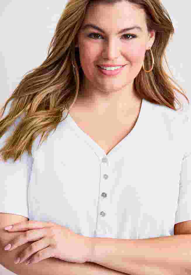 Short Sleeve Henley Tunic image number 3