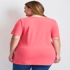 Short Sleeve Henley Tunic image number null