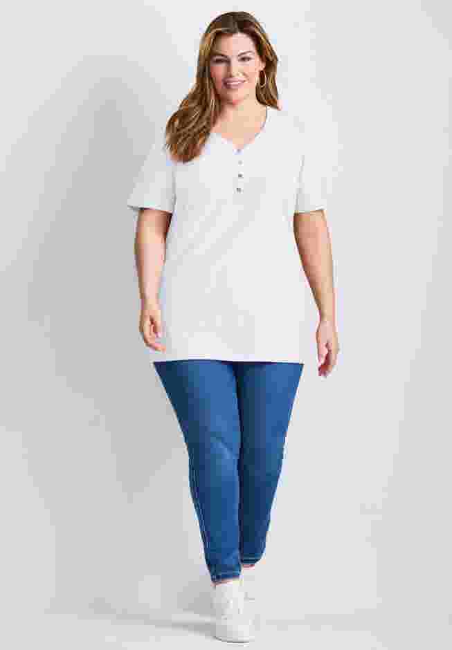 Short Sleeve Henley Tunic image number 0