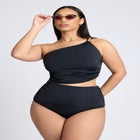 One Shoulder One Piece Swimsuit With Cutout image number null