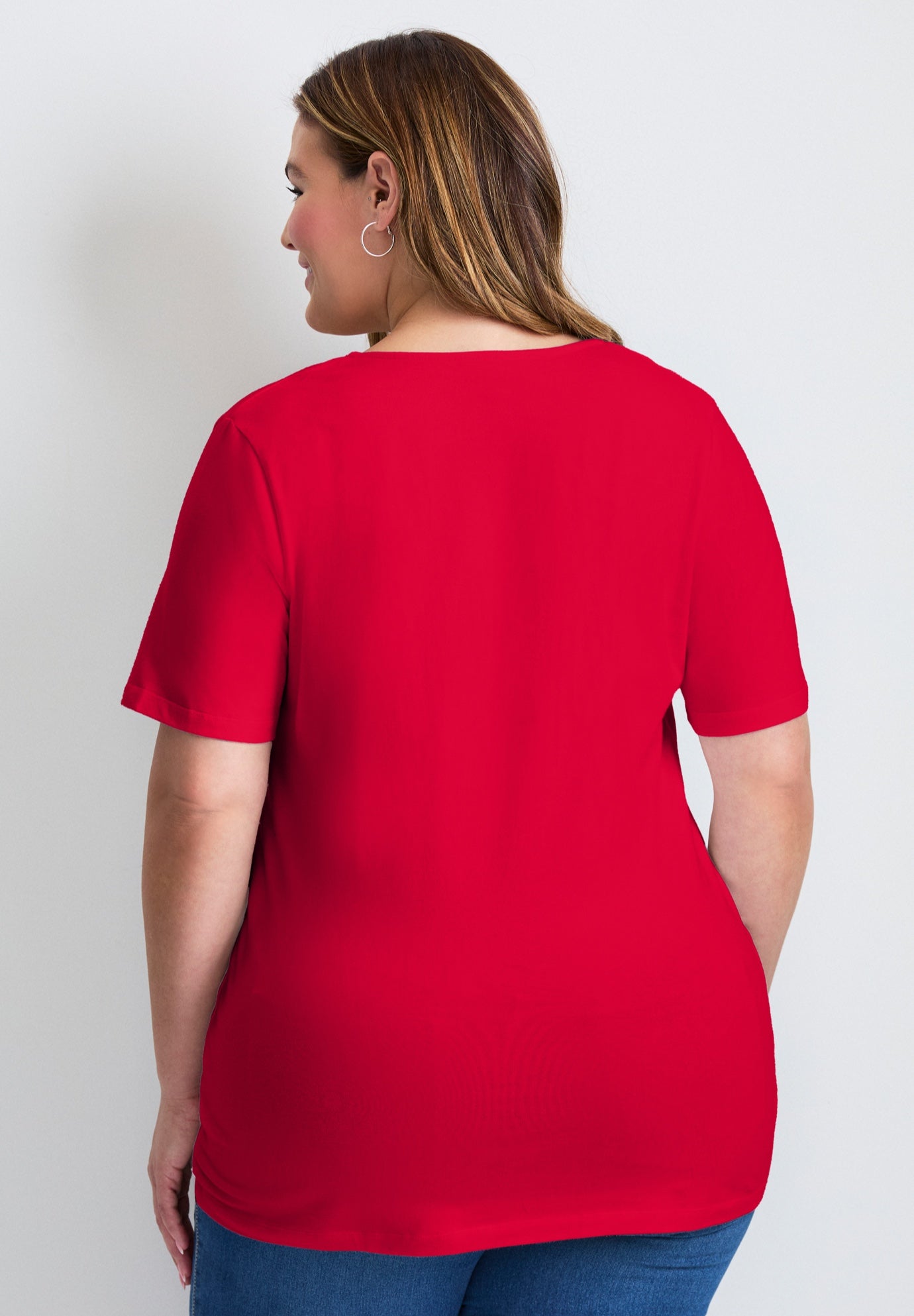 Lacing Detail Tunic Tee image number 1