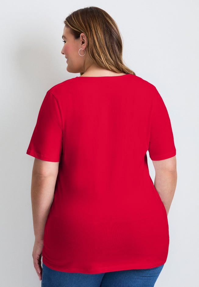 Lacing Detail Tunic Tee image number 1