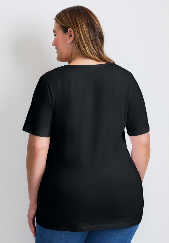 Lacing Detail Tunic Tee image number 1