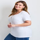 Lacing Detail Tunic Tee image number null