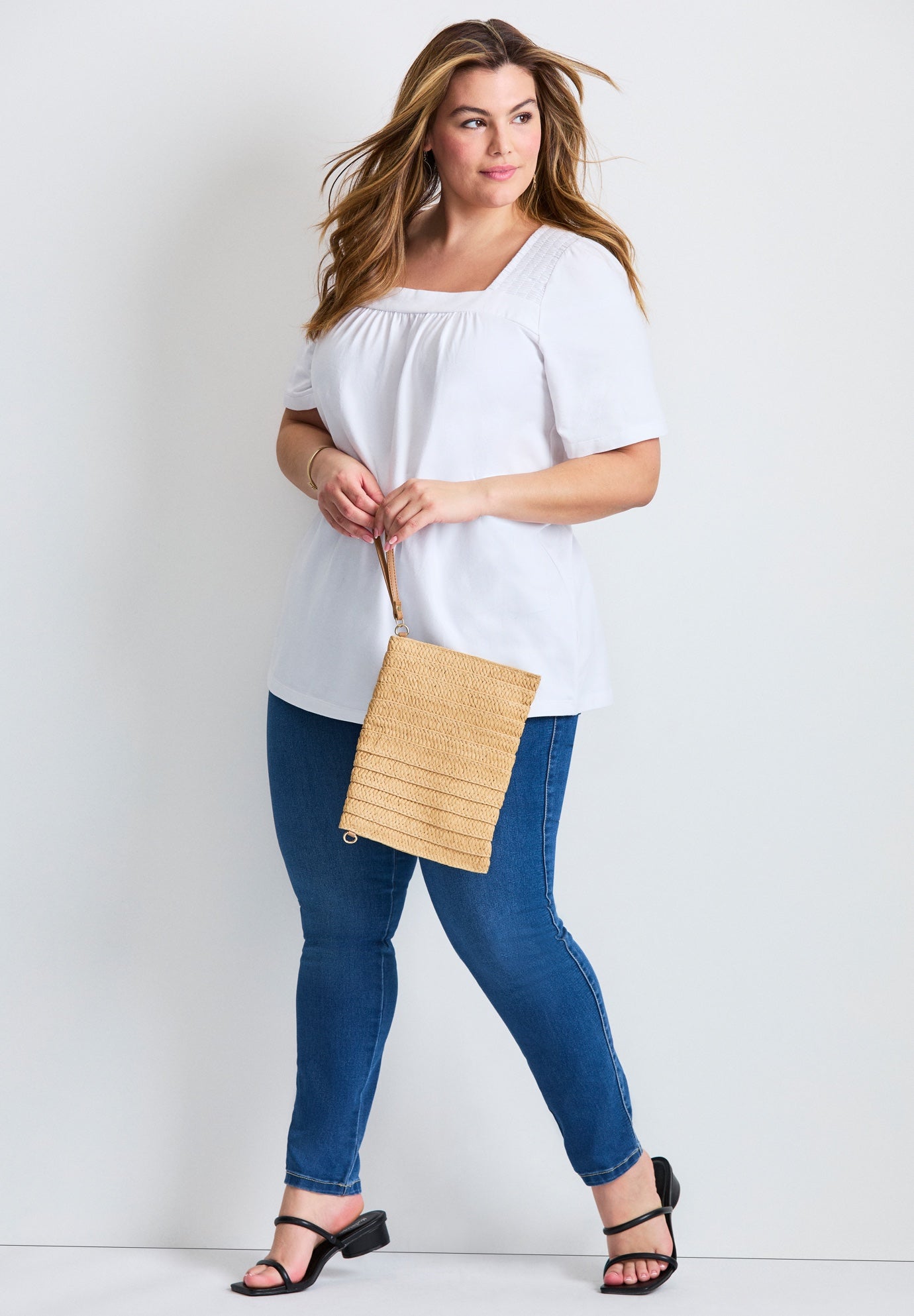 Smocked Squareneck Top image number 4