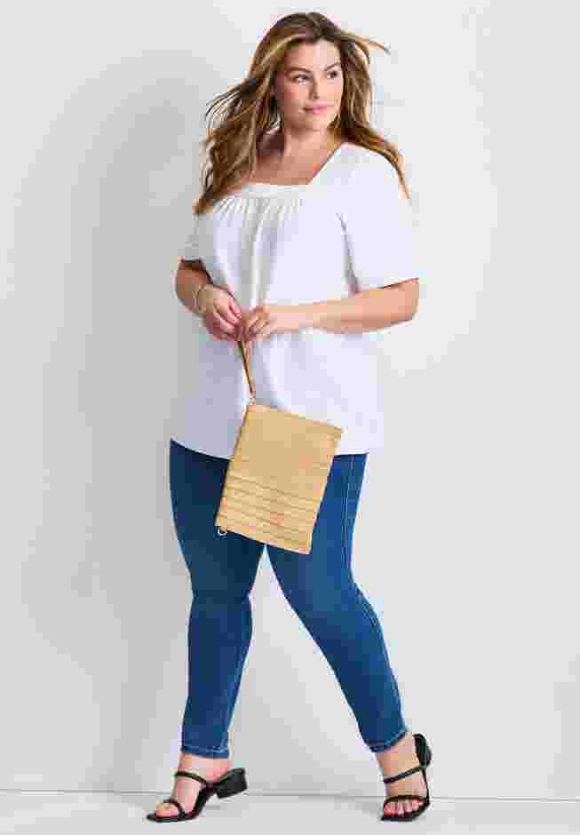 Smocked Squareneck Top image number 4