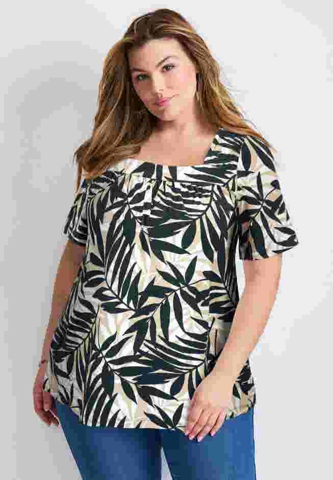 Smocked Squareneck Top image number 0