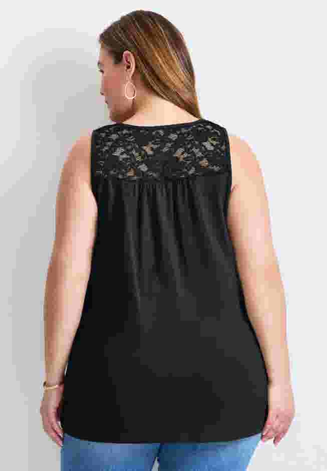 Lace Yoke Detail Tank image number 1