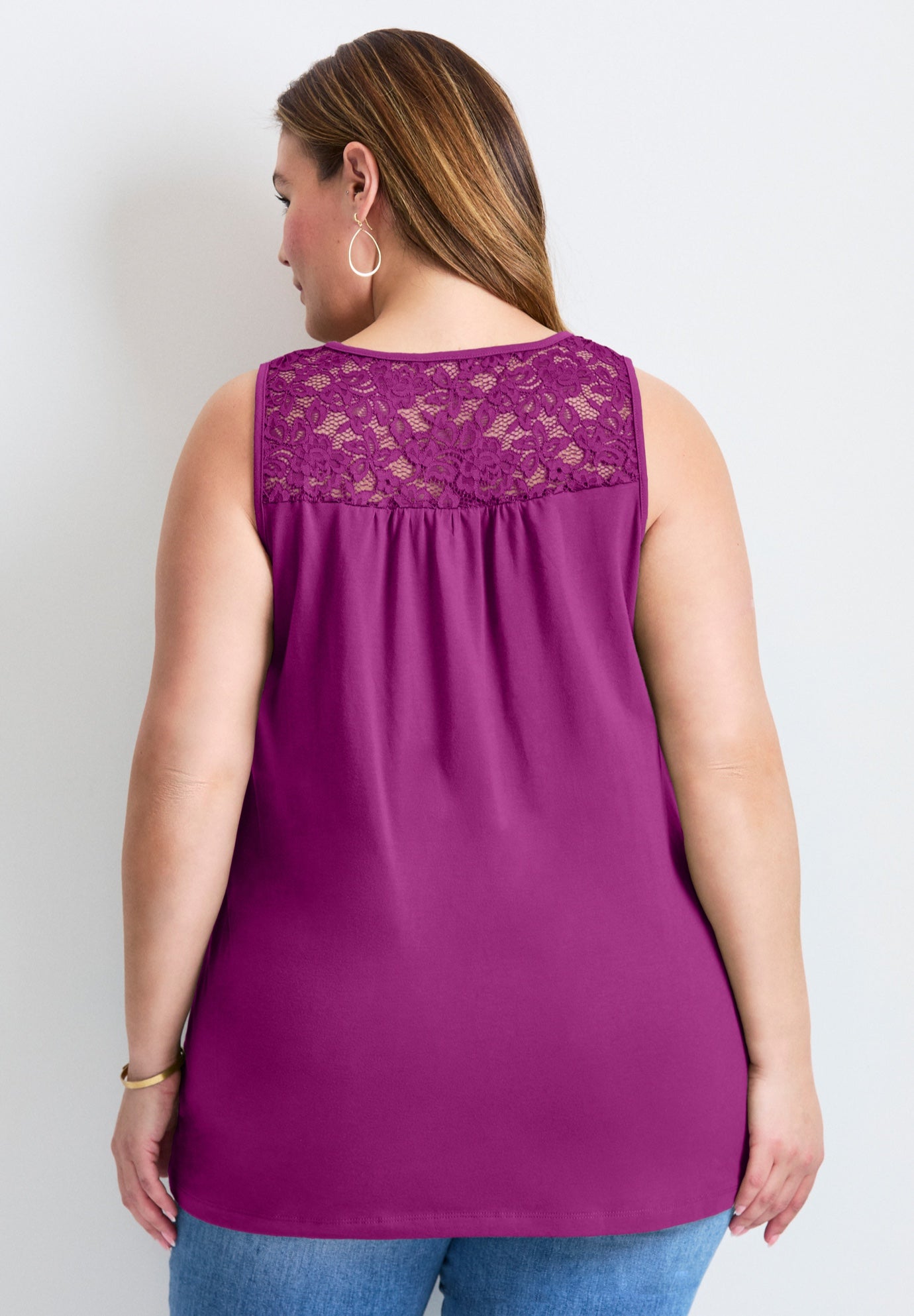 Lace Yoke Detail Tank image number 1