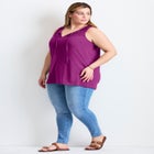 Lace Yoke Detail Tank image number null