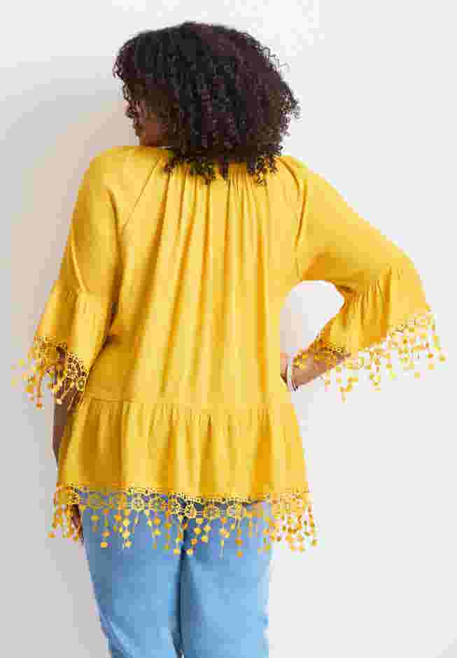  Crochet Fringe Trim Tunic image number 1