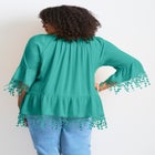  Crochet Fringe Trim Tunic image number null