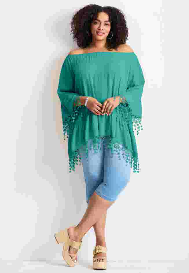  Crochet Fringe Trim Tunic image number 4