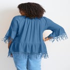  Crochet Fringe Trim Tunic image number null