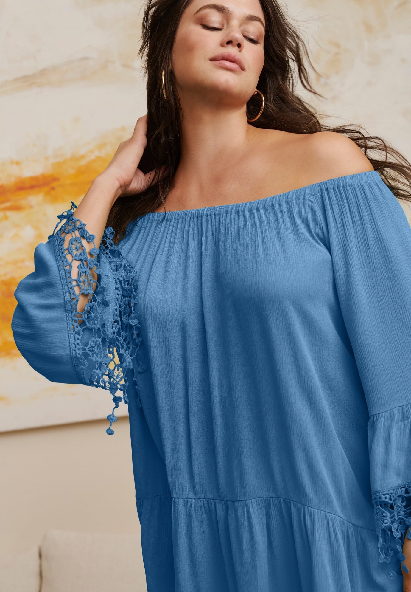  Crochet Fringe Trim Tunic image number 4