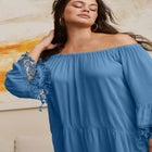  Crochet Fringe Trim Tunic image number null