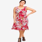 Sleeveless Knit Fit and Flare Knit Dress image number null